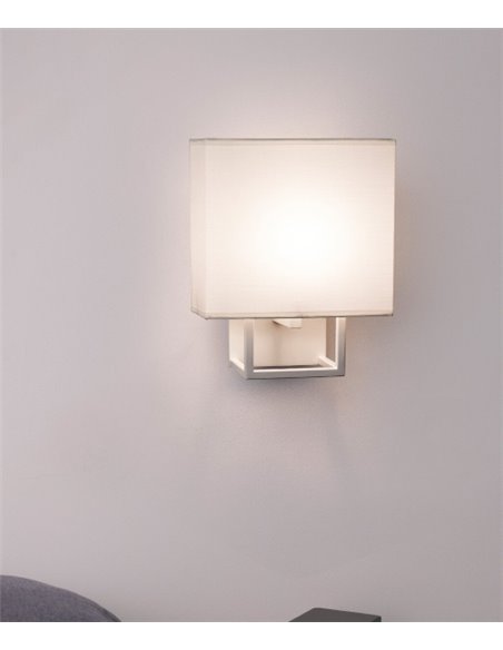 Verper wall light - Faro - Decorative fabric lamp in white or brown, beige shade