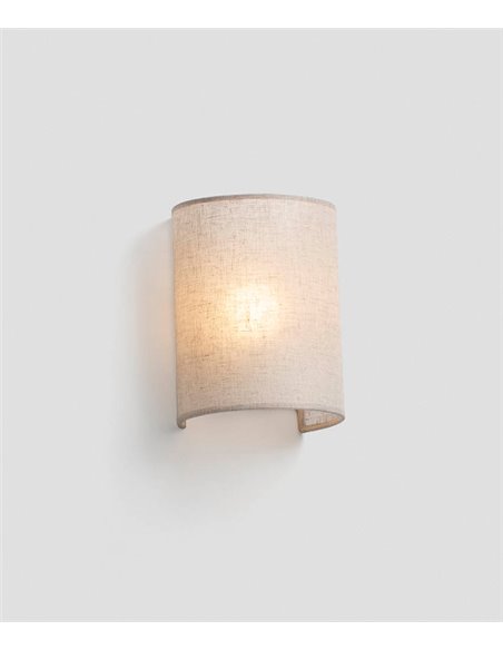 Otton R vertical wall light - Faro - Linen lampshade in 2 colours