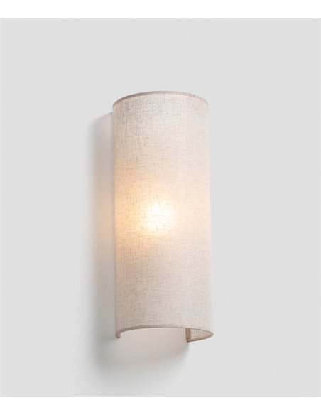 Otton R vertical wall light - Faro - Modern linen wall light, 2 lights