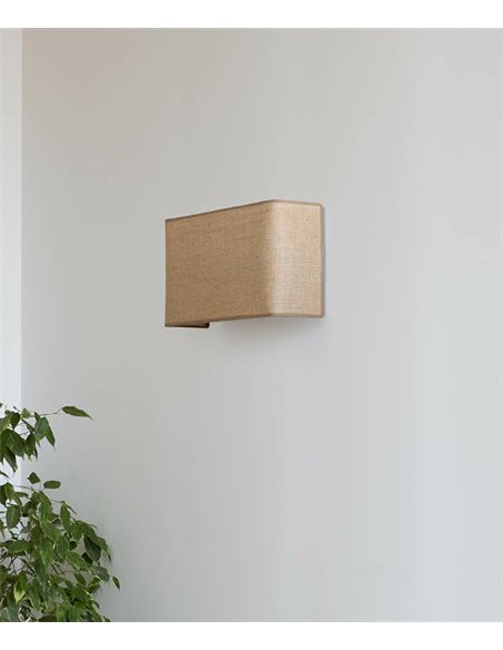 Otton RCT horizontal wall light - Faro - Linen lampshade in 2 colours