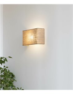 Otton RCT horizontal wall light - Faro - Linen lampshade in 2 colours