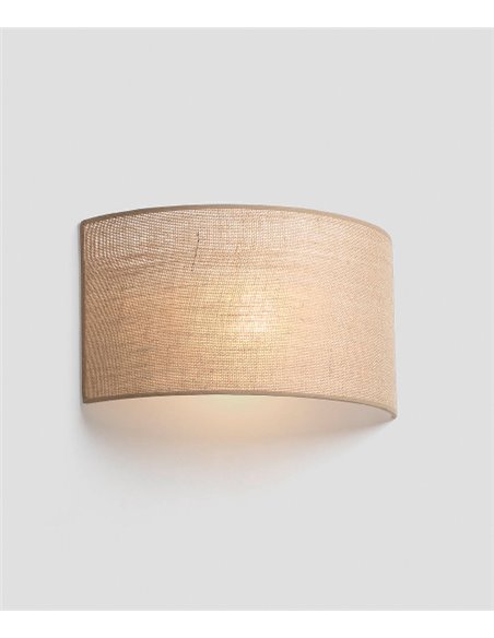 Otton R horizontal wall light - Faro - Decorative linen lamp