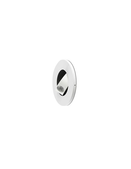 Click recessed wall light - Faro - Adjustable light, discreet design in black or white