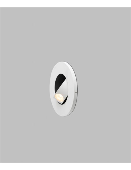 Click recessed wall light - Faro - Adjustable light, discreet design in black or white