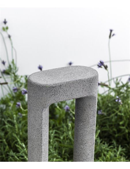 Totem outdoor bollard - Faro - Grey cement lantern 