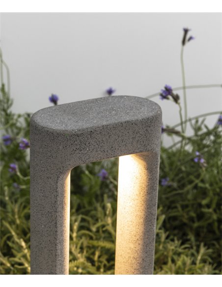 Totem outdoor bollard - Faro - Grey cement lantern 