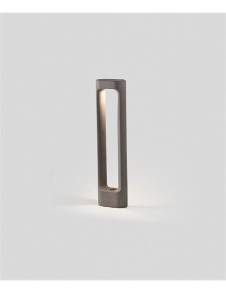 Totem outdoor bollard - Faro - Grey cement lantern 