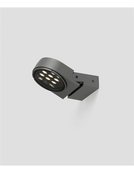 Muur outdoor spotlight - Faro - Modern swivel lamp, dark grey finish