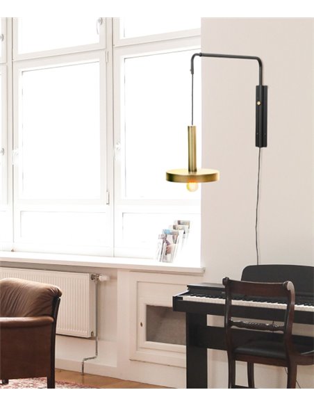Aplique de pared de metal decorativo en 2 colores - WHIZZ - Faro