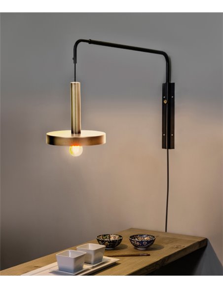 Aplique de pared de metal decorativo en 2 colores - WHIZZ - Faro