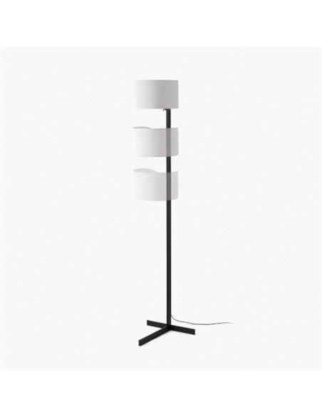 Stand Up floor lamp - Faro - Modern design, textile shade