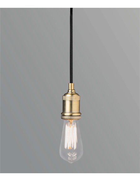 Art pendant light - Faro - Vintage golden/black lamp
