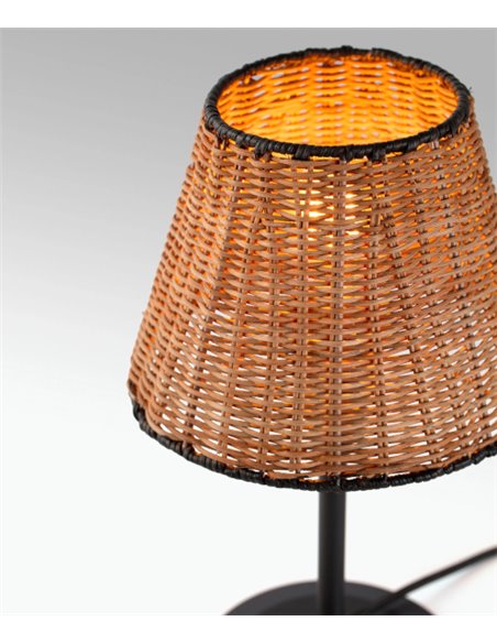 Sumba table lamp - Faro - Portable rattan light, 40 cm