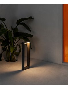 Lámpara baliza gris oscuro disponible en dos tamaños – Alp – Faro