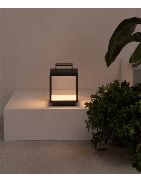 Lámpara LED portátil clásica gris oscuro – Kerala – Faro
