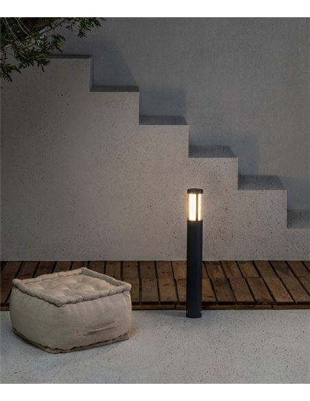 Lámpara baliza LED gris oscuro disponible en dos tamaños – Logar – Faro