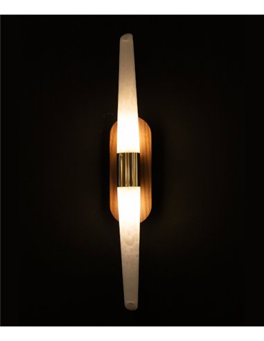 Kensington wall light - Mariner - Decorative lamp in white and gold finishes