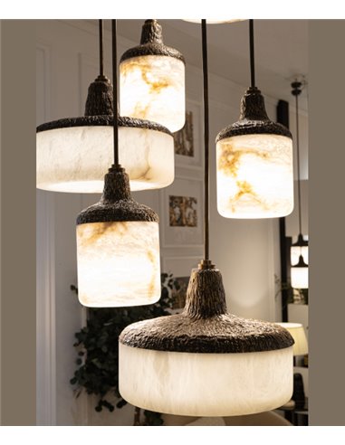 Monaco pendant light - Mariner - Decorative alabaster lamp with 6 lights