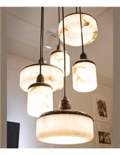 Monaco pendant light - Mariner - Decorative alabaster lamp with 6 lights