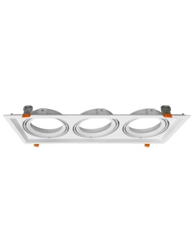 Flush mount ceiling frame, adjustable - Illus - Dimensions: 175x472x40 mm, 3 colours