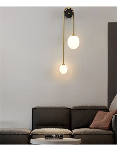 Decorative wall light - Illus - Minimalist ball design, gold finish