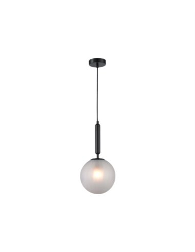 Decorative pendant light - Illus - Grey ball lamp, glass lampshade