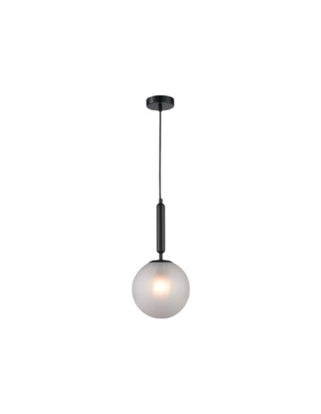 Decorative pendant light - Illus - Grey ball lamp, glass lampshade