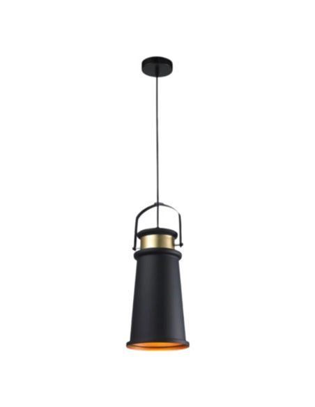 Ceiling pendant light - Illus - Vintage lamp in black and gold