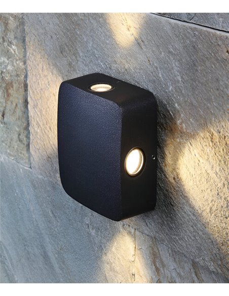 Wall light - Illus - Square outdoor light, grey finish