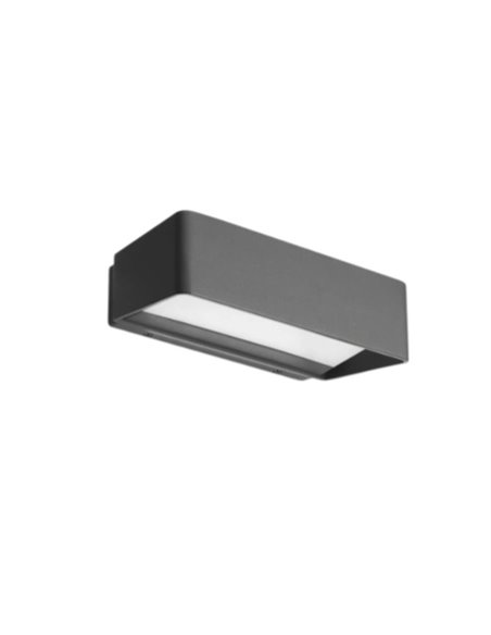 Outdoor wall light - Illus - Rectangular lamp in grey aluminium