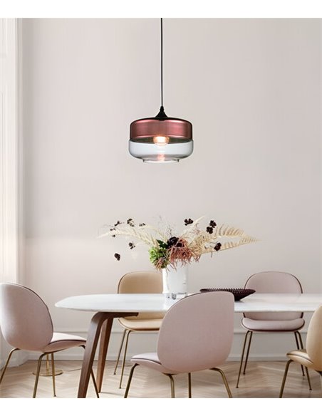 Suspension light - Illus - Glass lamp, available in 3 colours