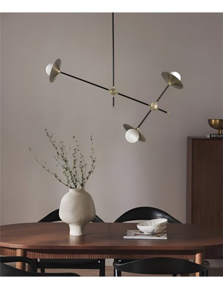 Decorative pendant light - Illus - Available in 2 sizes, gold finish