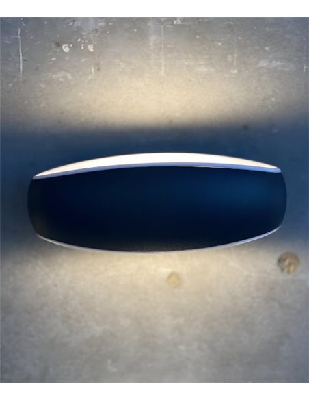 Outdoor wall light - Illus - Grey and white aluminium lamp