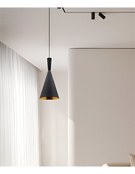 Pendant ceiling light - Illus - Modern black design, 3 sizes