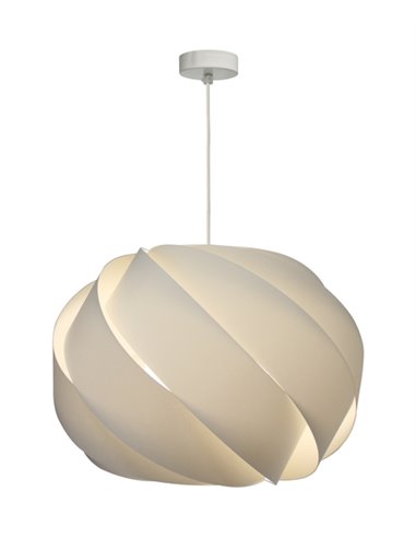 Fred pendant light - IDP Lampshades - Textile lampshade in white finish