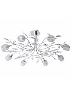 Adriana ceiling light - IDP Lampshades - Chrome metal lamp, 8 lights 2