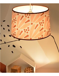 Maggie pendant light - IDP Lampshades - Children's lamp with textile lampshade terra pink