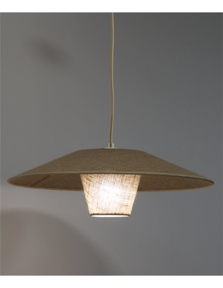 Gerrit pendant light - IDP Lampshades - Double sisa lampshade, natural finish