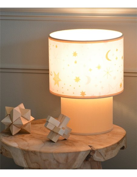 Galilée table lamp - IDP Lampshades - Mustard textile children's lamp