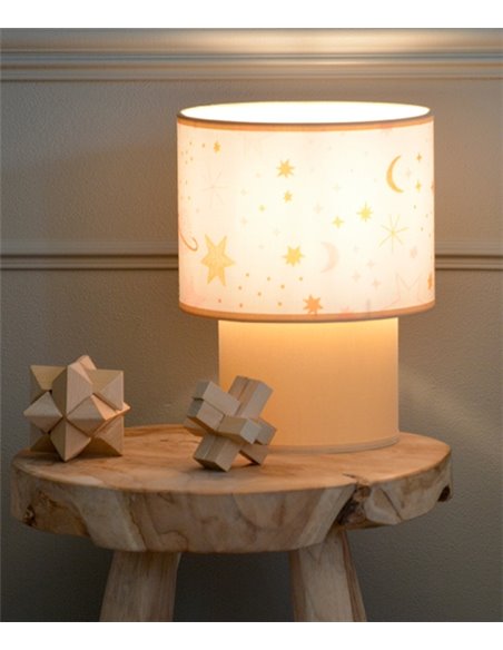 Galilée table lamp - IDP Lampshades - Mustard textile children's lamp