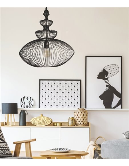 Persia pendant light - IDP Lampshades - Black cage lamp