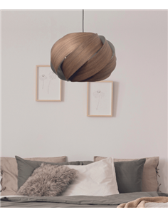 Fred pendant light - IDP Lampshades - Walnut veneer lampshade
