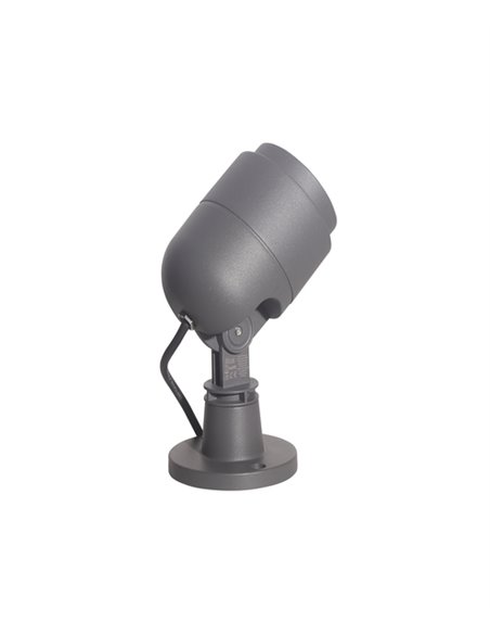 Outdoor surface spotlight - Illus - Adjustable grey floodlight