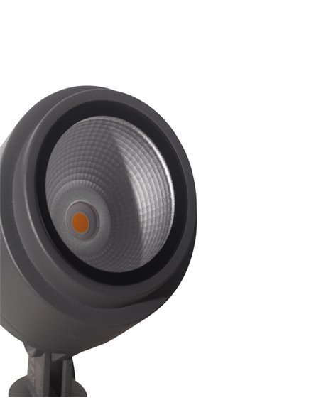 Outdoor surface spotlight - Illus - Adjustable grey floodlight