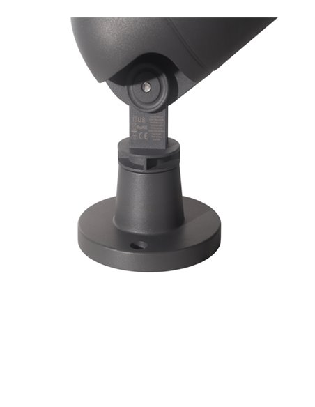 Outdoor surface spotlight - Illus - Adjustable grey floodlight