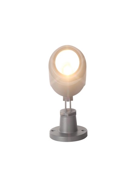 Outdoor surface spotlight - Illus - Adjustable grey floodlight