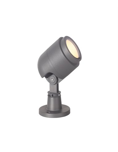 Outdoor surface spotlight - Illus - Adjustable grey floodlight