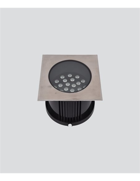 Square ground recessed light - Illus - Aluminium LED outdoor lamp