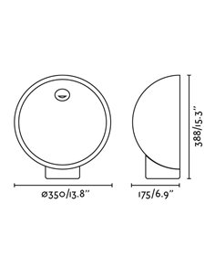 Gaia outdoor bollard - Faro - Cement lamp, IP55