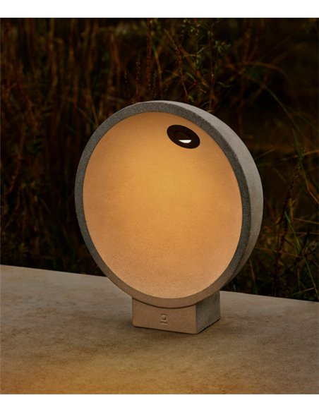 Gaia outdoor bollard - Faro - Cement lamp, IP55